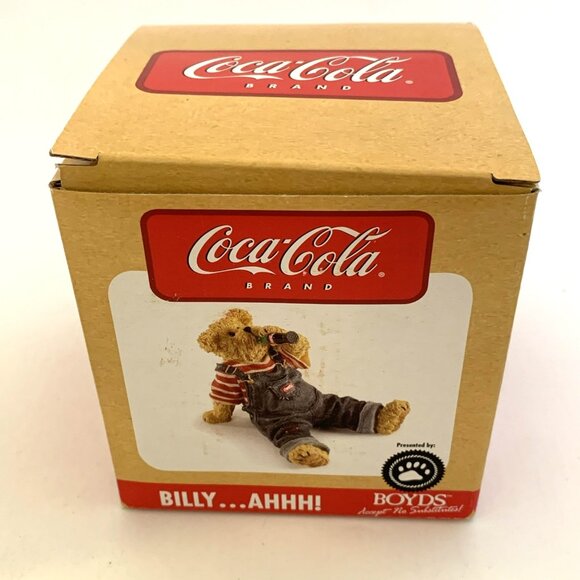 2005 Coca-Cola Boyds Bears Billy Ahhh! Figurine 1st Ed Bearstone Collection Vtg - Picture 9 of 13
